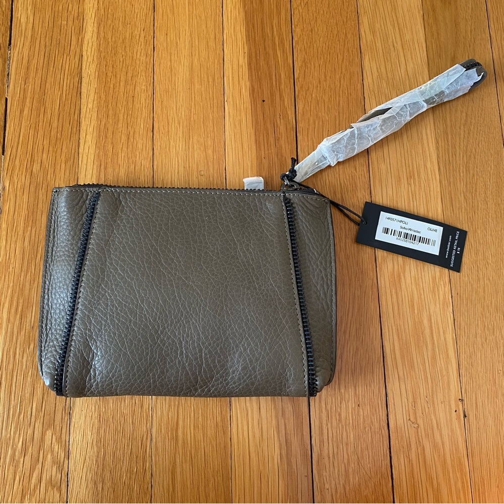 BOTKIER Soho Wristlet Bag, Olive Color, BRAND NEW, still wrapped up, never worn! - Picture 5 of 12